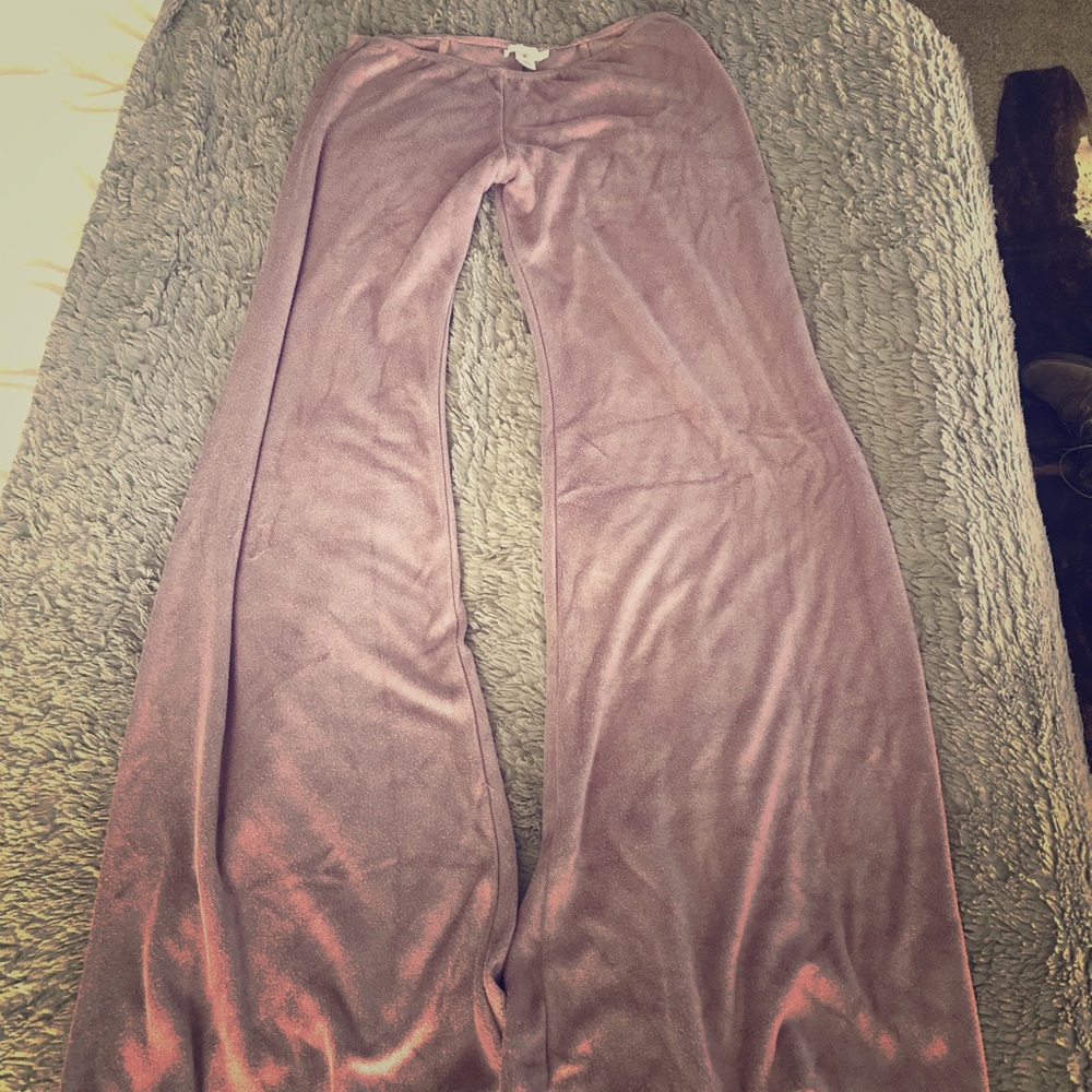 Baby terry super soft wide leg pants